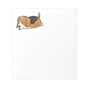Beagle Sleeping Cartoon Notepad