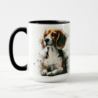 Beagle Splattered Coffee Mug Cup