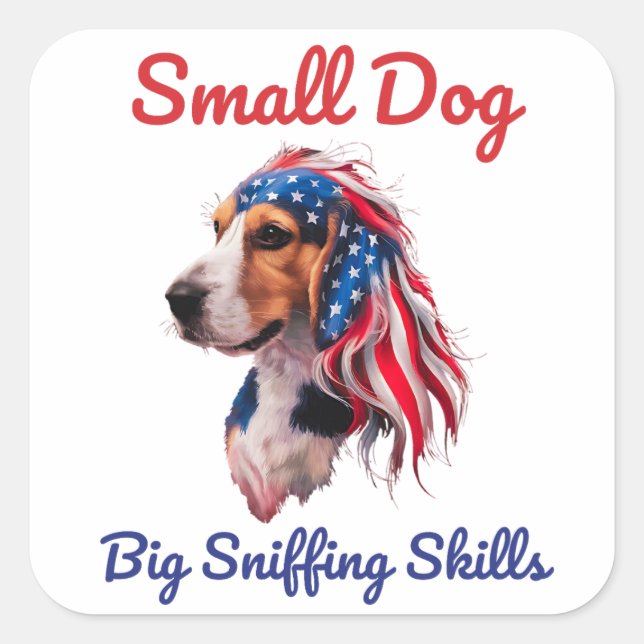 Beagle Square Sticker (Front)