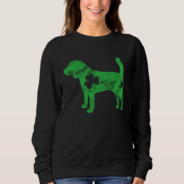 Beagle St Patrick s Day Boys Kids Girls Dog  Shamr Sweatshirt (Front)