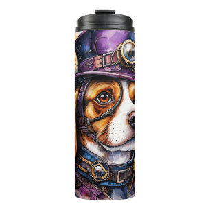Beagle Steampunk Dog Thermal Tumbler