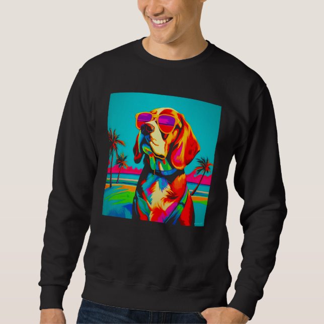 Beagle Summer Vacation Sweatshirt (Front)