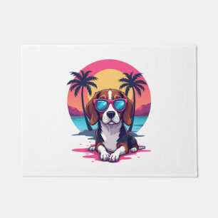 Beagle Sunset Background Shirt, Beagle Mom, Beagle Doormat