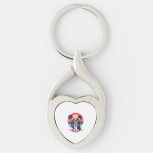Beagle Sunset Background Shirt, Beagle Mom, Beagle Key Ring