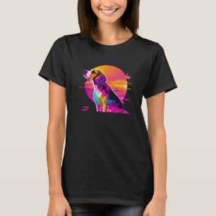 Beagle Synthwave 80s Retrowave Aesthetic T-Shirt