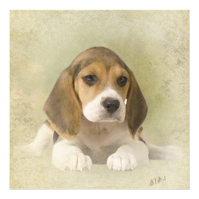 Beagle Tapestry Faux Canvas Print Acrylic Print (Front)
