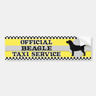 Beagle Taxi Service Bumper Sticker