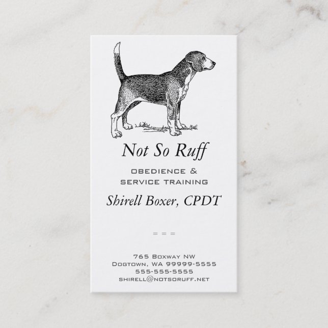 Beagle Terrier Dog Business Card (Front)