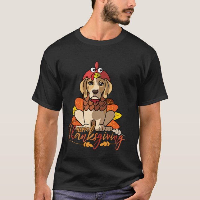 Beagle Thanksgiving Dog Mom Turkey Costume Women T-Shirt (Front)