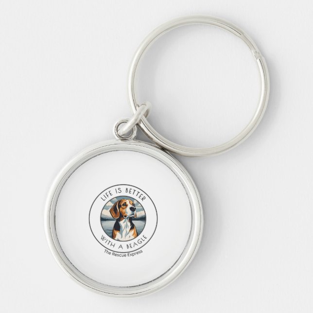 Beagle Tote Key Ring (Front)