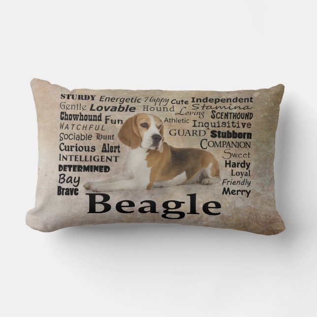 Beagle Traits Pillow (Front)