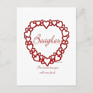 Beagle True Love Postcard