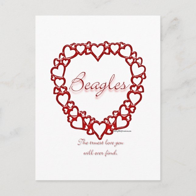 Beagle True Love Postcard (Front)