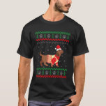 Beagle Ugly Christmas Dog Santa Hat Pyjamas T-Shirt<br><div class="desc">Beagle Ugly Christmas Dog Santa Hat Pyjamas</div>