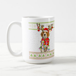 Beagle Ugly Christmas Lights Coffee Mug