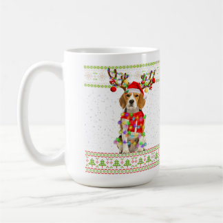 Beagle Ugly Christmas Lights Coffee Mug