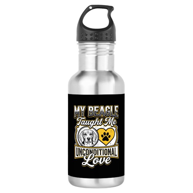 Beagle Unconditional Love Dog Owner 532 Ml Water Bottle (Front)
