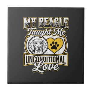 Beagle Unconditional Love Dog Owner Ceramic Tile