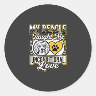 Beagle Unconditional Love Dog Owner Classic Round Sticker