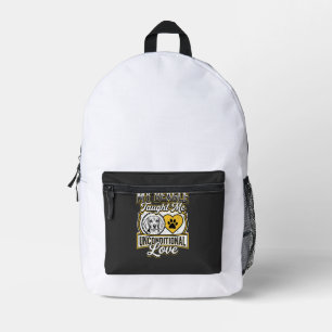 Beagle Unconditional Love Dog Owner Printed Backpack