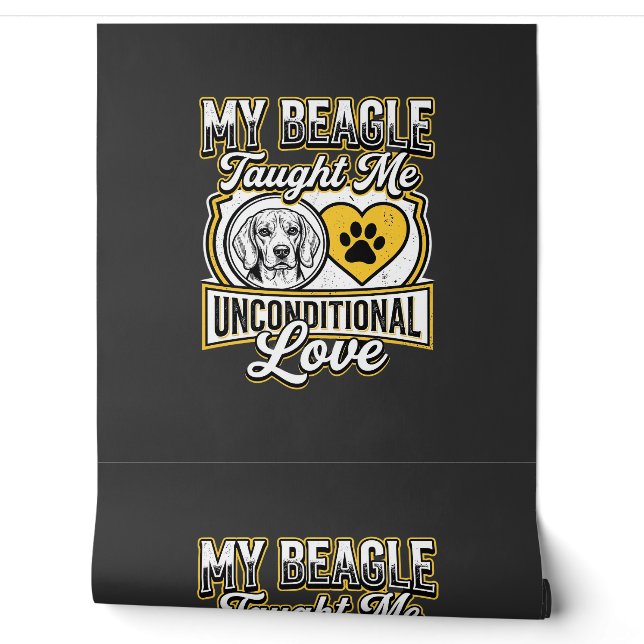 Beagle Unconditional Love Dog Owner Wallpaper (Unrolling)