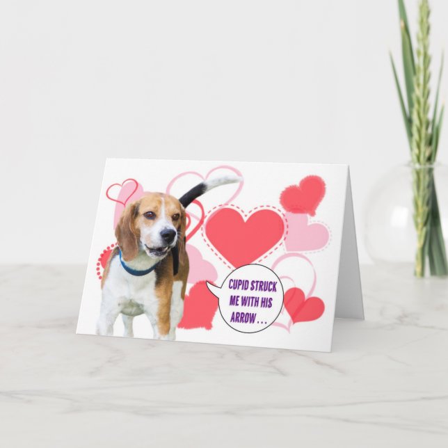 Beagle Valentine's Day Card (Front)