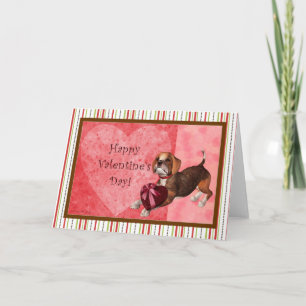 Beagle Valentine's Day Card - Blank Inside