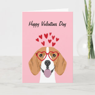Beagle Valentines Dog Card - dog valentines love
