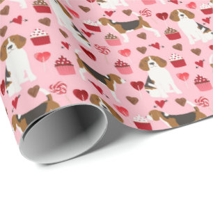 Beagle Valentines Gift Wrap