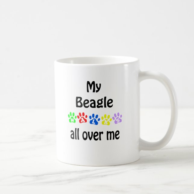 Beagle Walks Design Coffee Mug (Right)