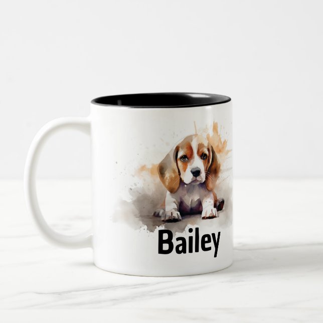 Beagle Watercolor Mug (Left)