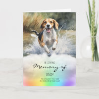Beagle watercolour pet dog loss sympathy