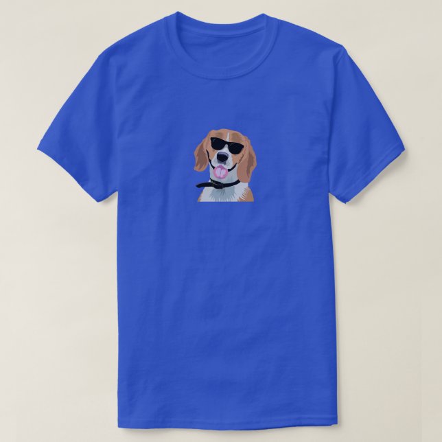 beagle wearing sunglasses 1 T-Shirt (Design Front)
