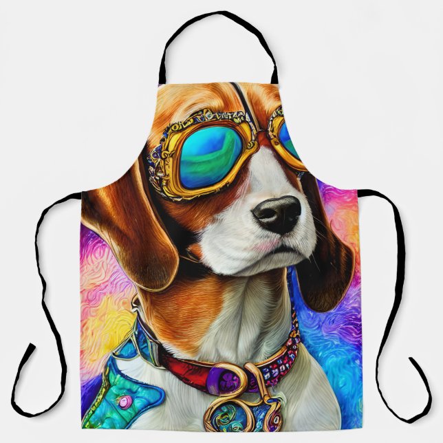 Beagle Wearing Sunglasses Apron (Front)