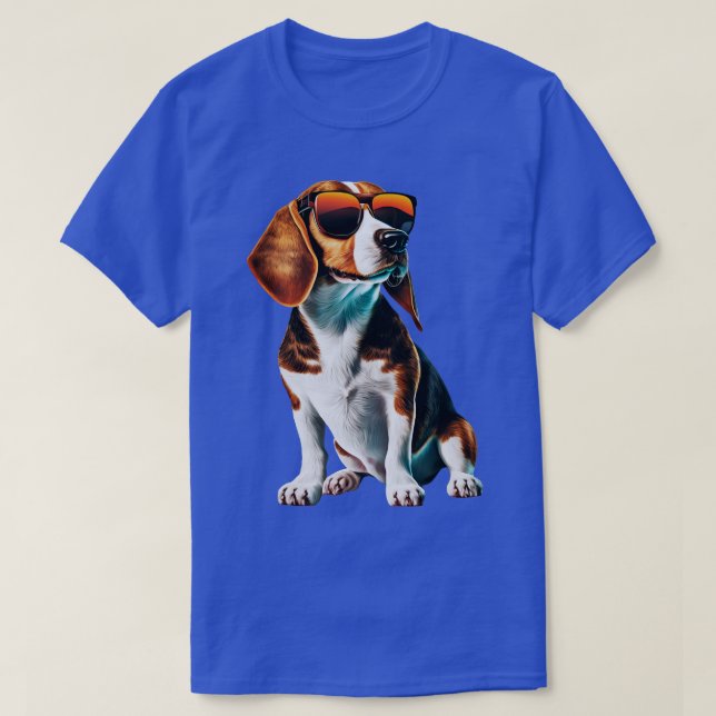 Beagle wearing sunglasses T-Shirt (Design Front)