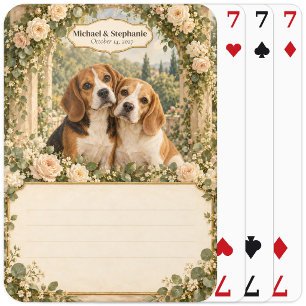 Beagle Wedding Guest Book Signing Deck Playing Cards