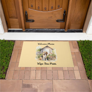 Beagle Welcome Please Wipe Your Paws Doormat