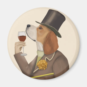Beagle Wine Snob Magnet
