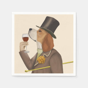 Beagle Wine Snob Napkin