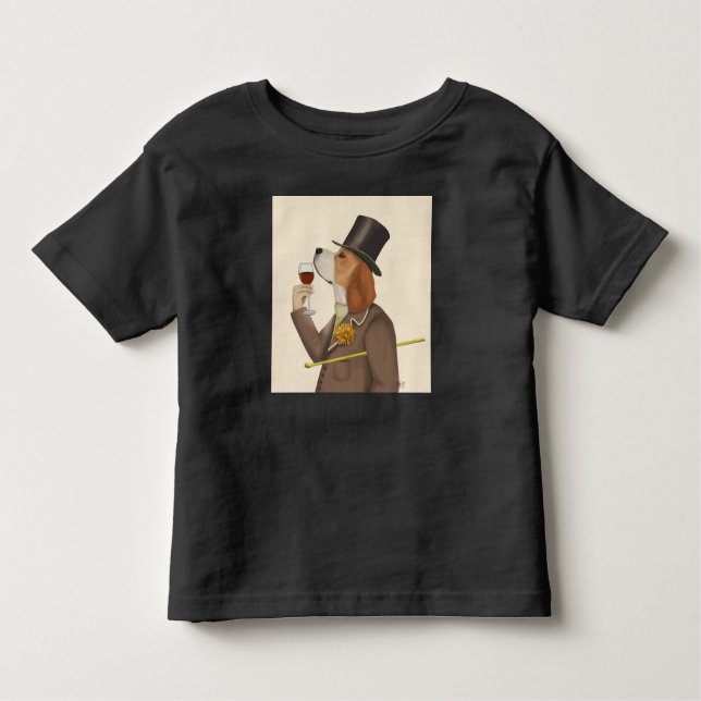 Beagle Wine Snob Toddler T-Shirt (Front)
