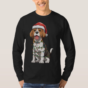 Beagle With Santa Hat Christmas Themed Beagle Love T-Shirt