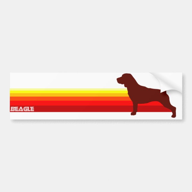 Beagle With Stripes Bumper Sticker (Front)