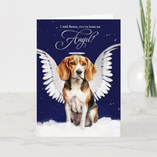 Beagle with Wings Angel Dog Christmas Holiday Card