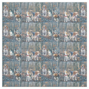 Beagle Woodland Fabric to Howl About