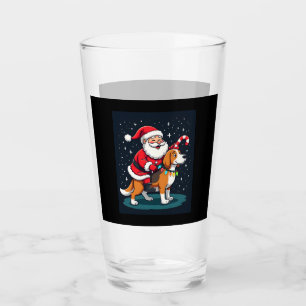 Beagle Xmas Lighting Santa Riding Beagle Dog Chris Glass