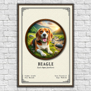 Beagle Zoology Series Poster