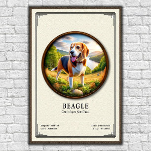 Beagle Zoology Series Poster