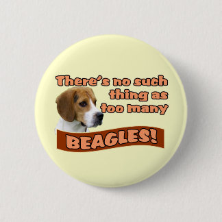BEAGLES 6 CM ROUND BADGE