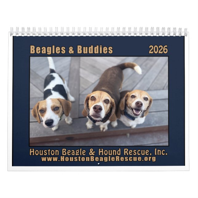 Beagles and Buddies Calendar 2026 (Cover)