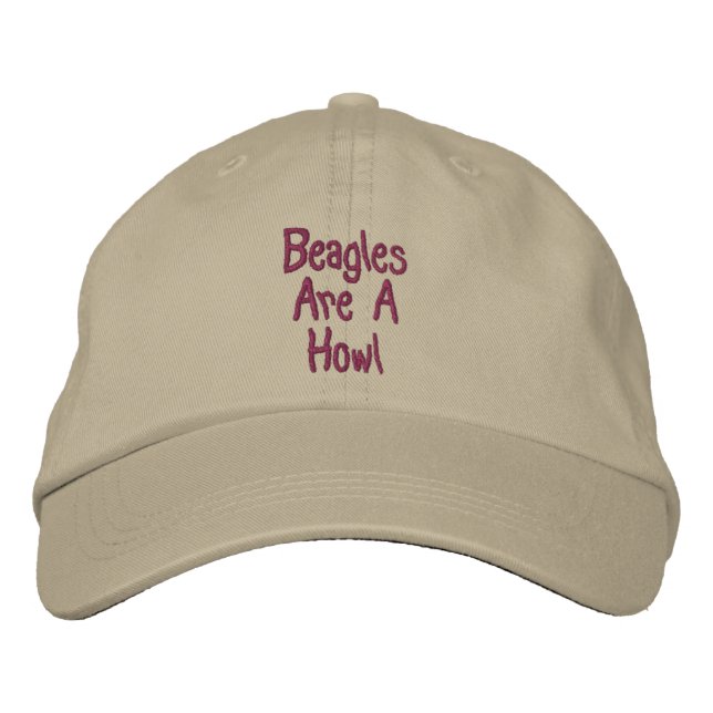 Beagles Are A Howl Cute Embroidered Hat (Front)